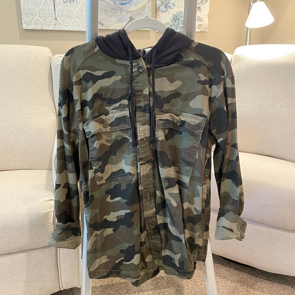 H&M jacket with hood. Basically new - WORN ONCE!